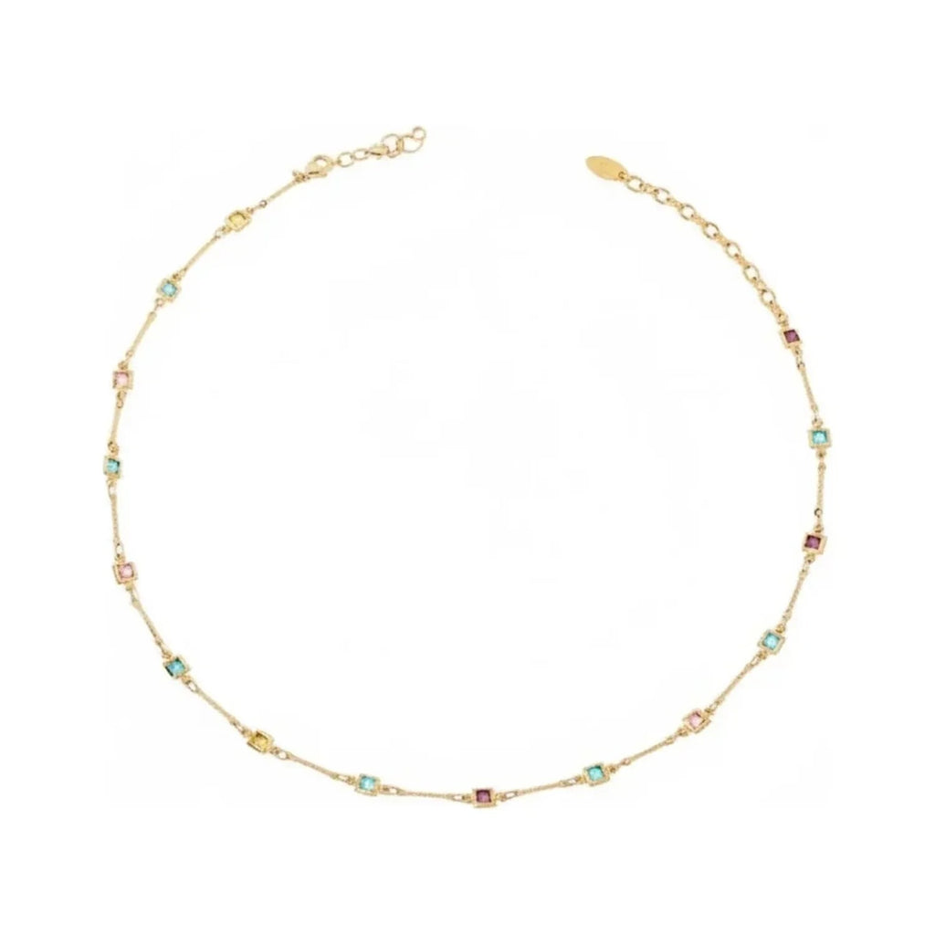 18K Gold-Plated Glass Bead Necklace & Bracelet Set