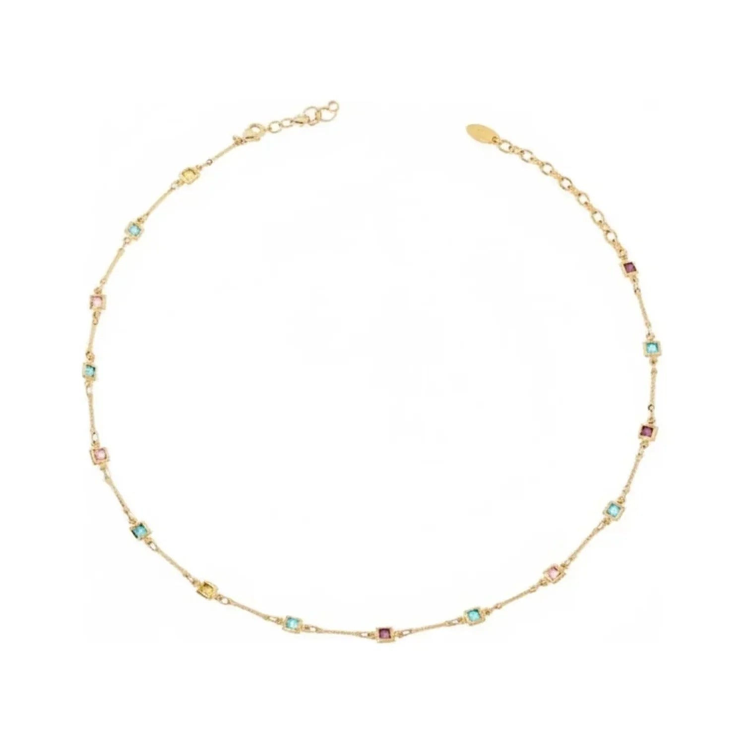 18K Gold-Plated Glass Bead Necklace & Bracelet Set