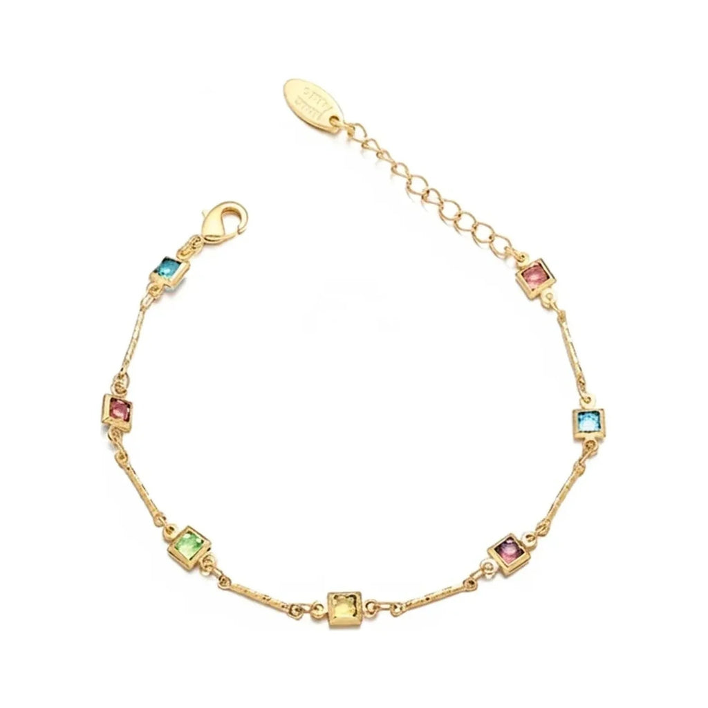 18K Gold-Plated Glass Bead Necklace & Bracelet Set