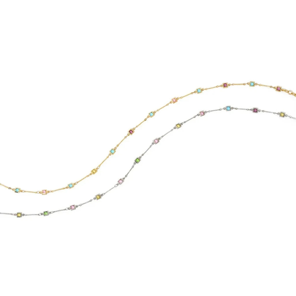 18K Gold-Plated Glass Bead Necklace & Bracelet Set