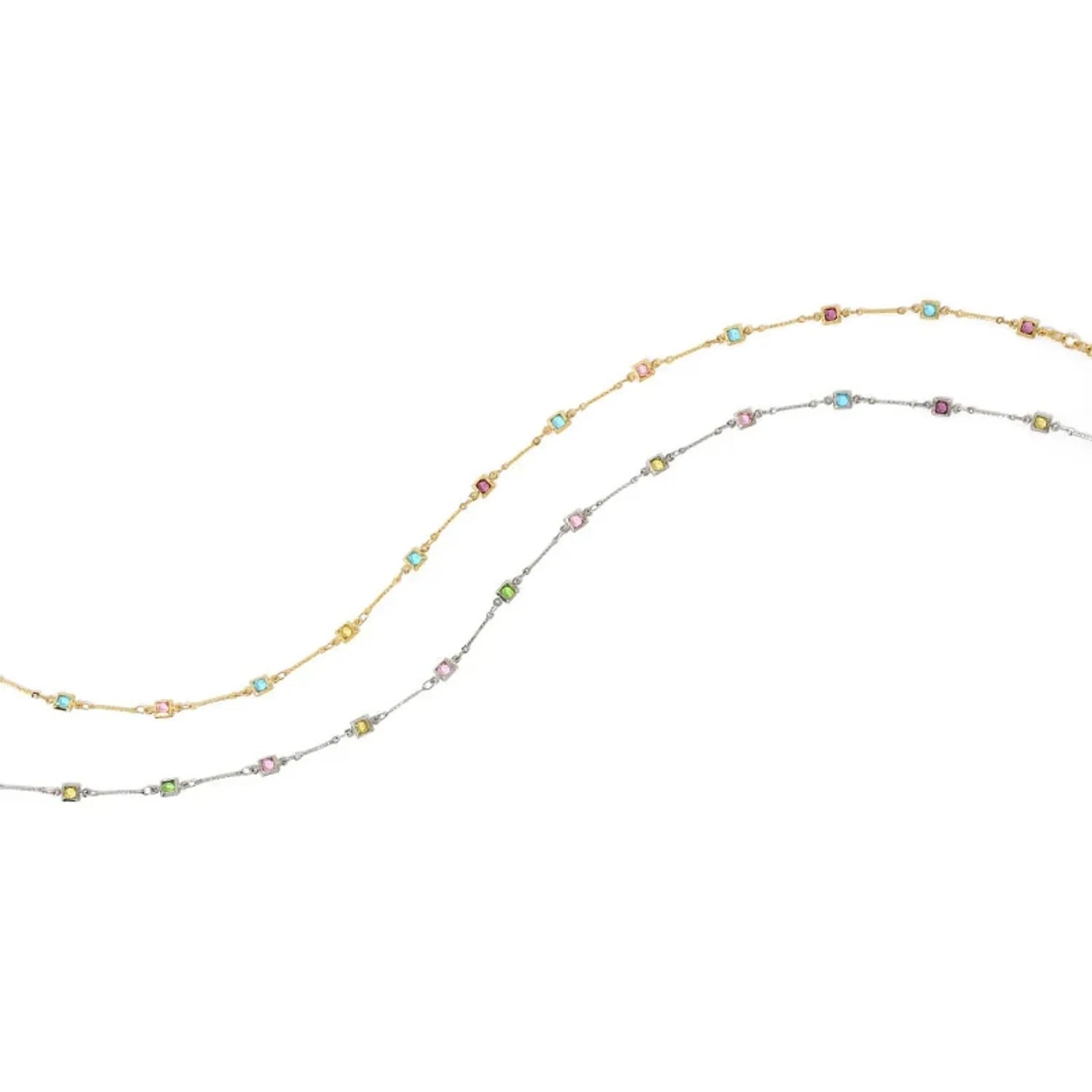 18K Gold-Plated Glass Bead Necklace & Bracelet Set