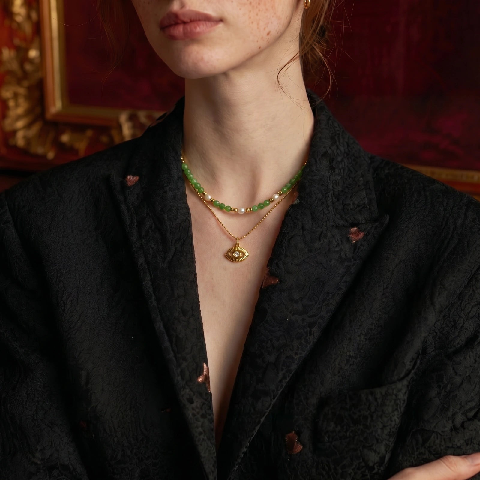 Mystic Eye Layered Necklace by Linda's Look