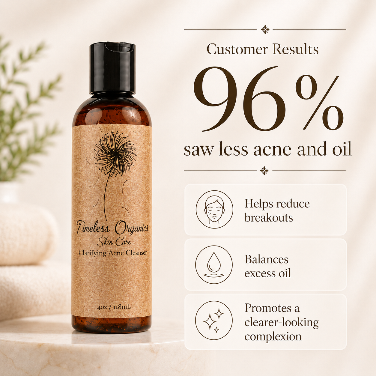 Timeless Clarifying Acne Cleanser detail