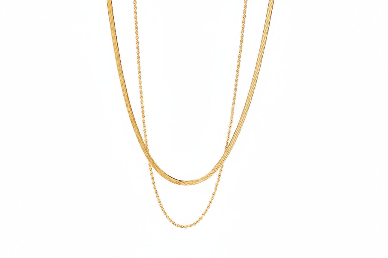 Gold-Plated Layered Necklace