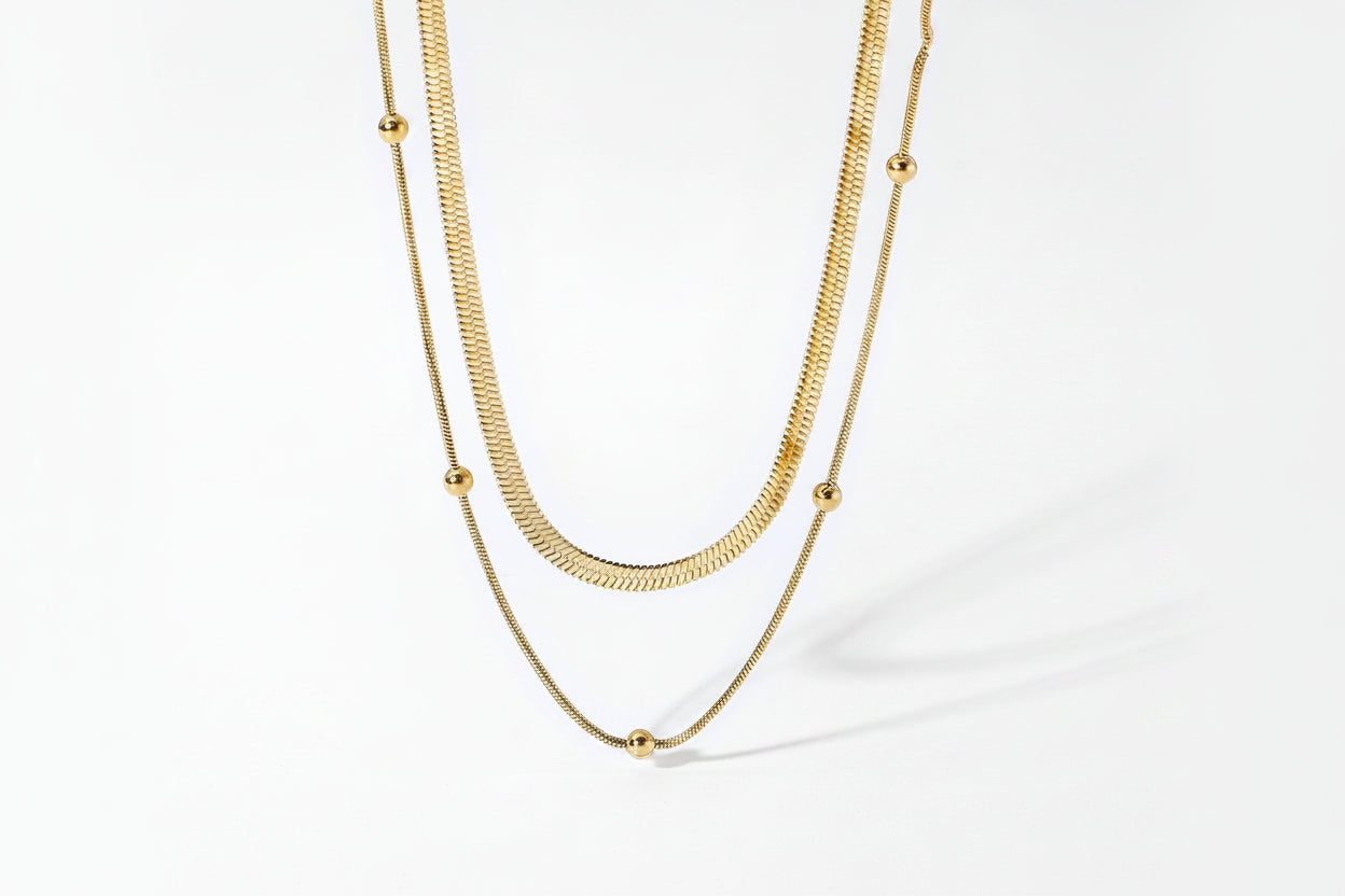 Gold necklaces