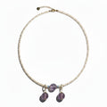 Necklace with purple beads 