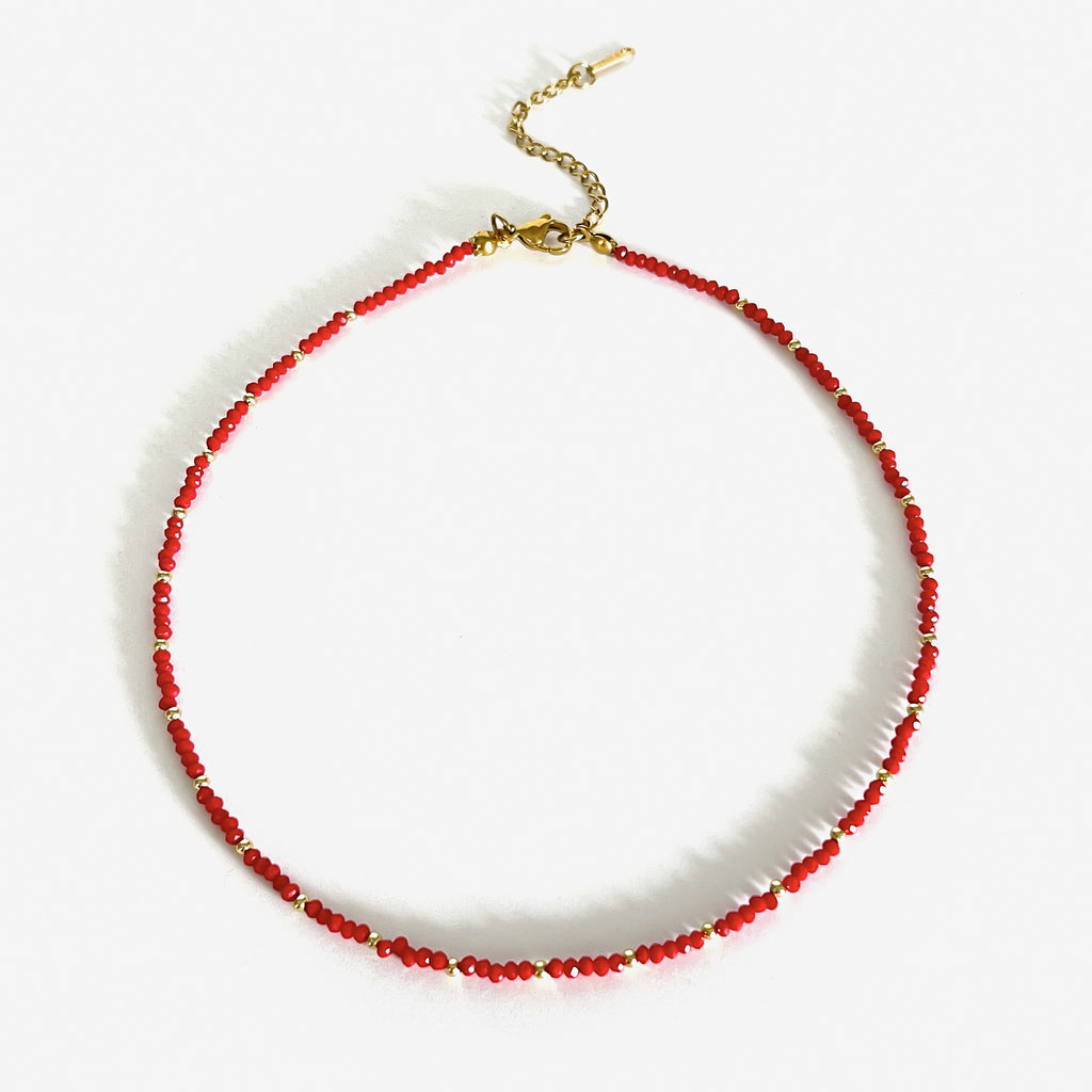 Dopamine Fish & Acrylic Bead Clavicle Necklace