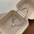 Natural Rhodochrosite & Freshwater Pearl Necklace for Women - Soft Pink Retro Handmade Choker & Jewelry
