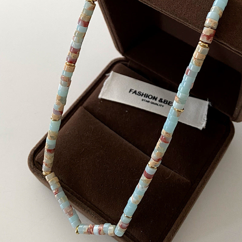 Little Charm Natural Stone Necklace – clasp detail