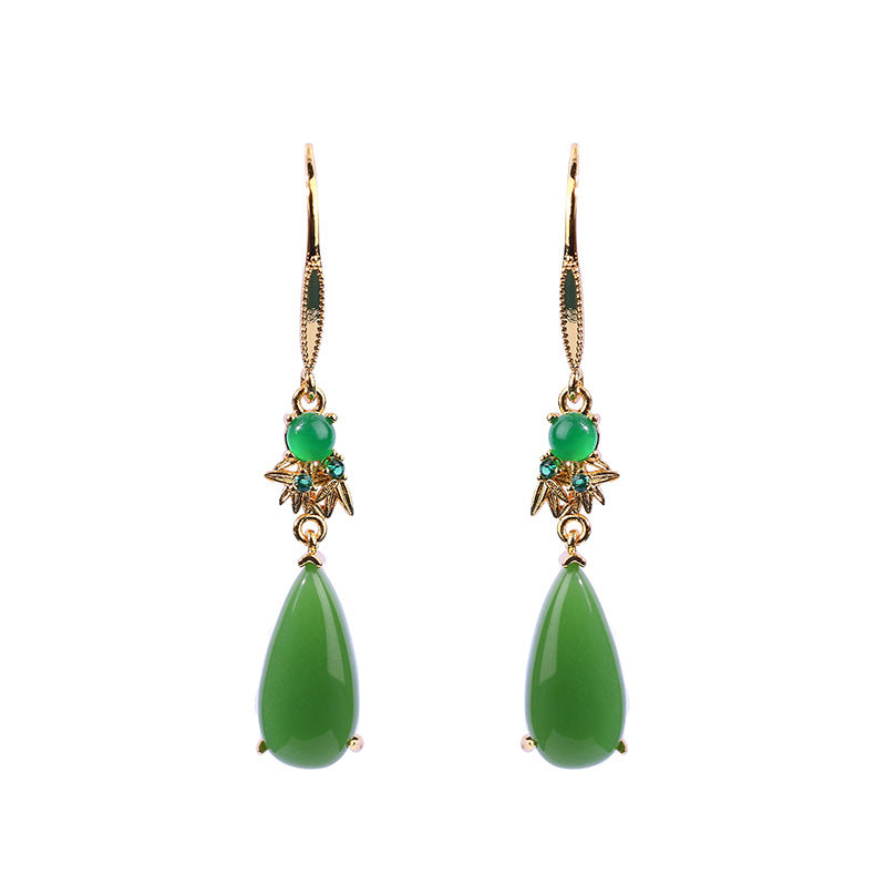 Aier Yuan Handmade Gold Earrings – texture detail