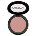 Open makeup compact with pink blush and 'Winky Lux' branding on a white background