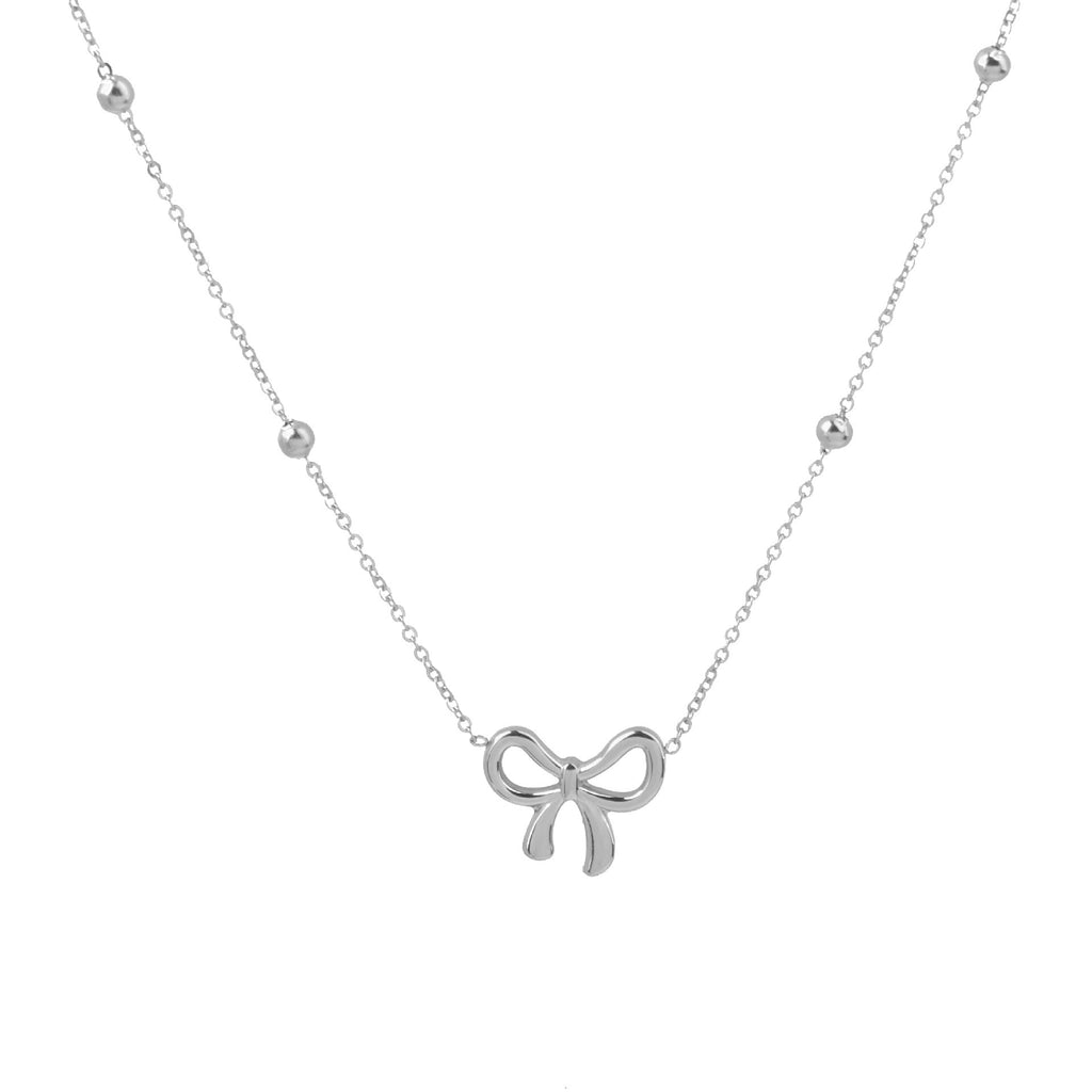 Bow-Shaped Light Luxury Titanium Steel Jewelry Set