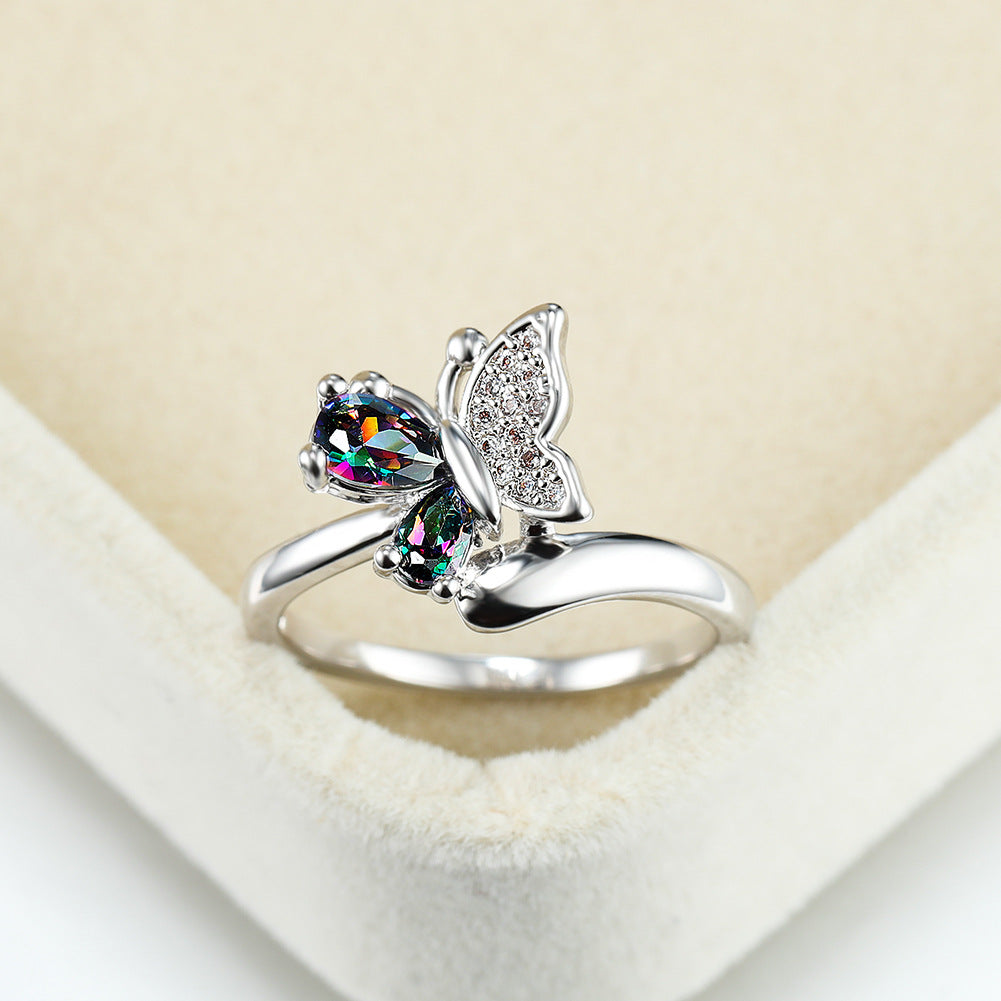 Silver butterfly ring 