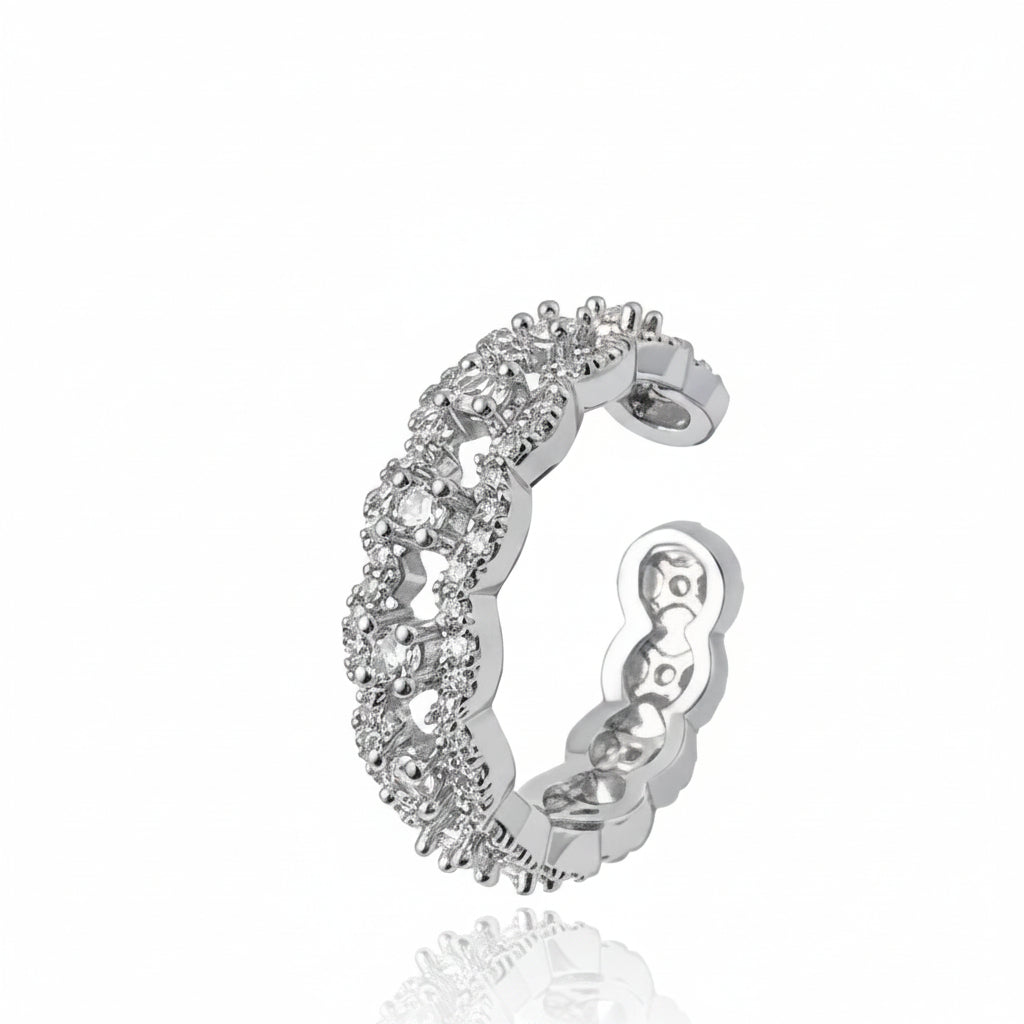 Silver hoop ring 