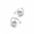Silver textured earrings