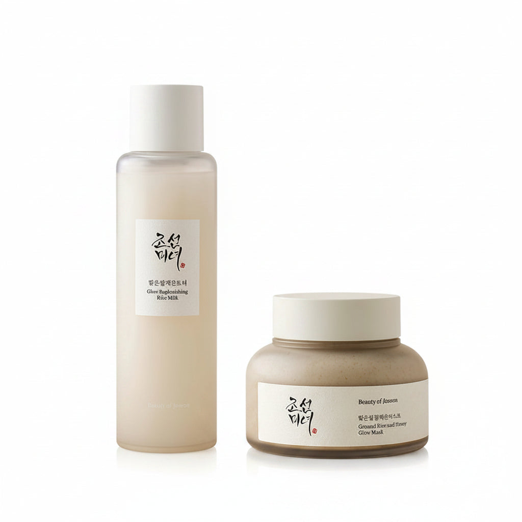Two skincare products from Beauty of Joseon on a beige background