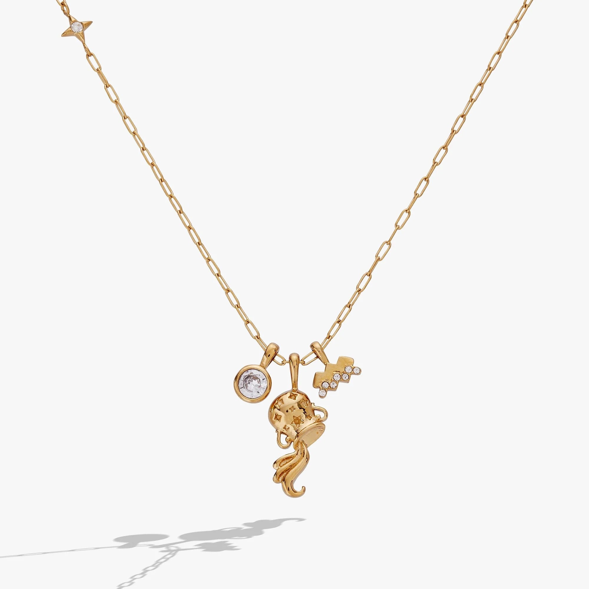 ALEX AND ANI — Aquarius Zodiac Charm Cluster Necklace