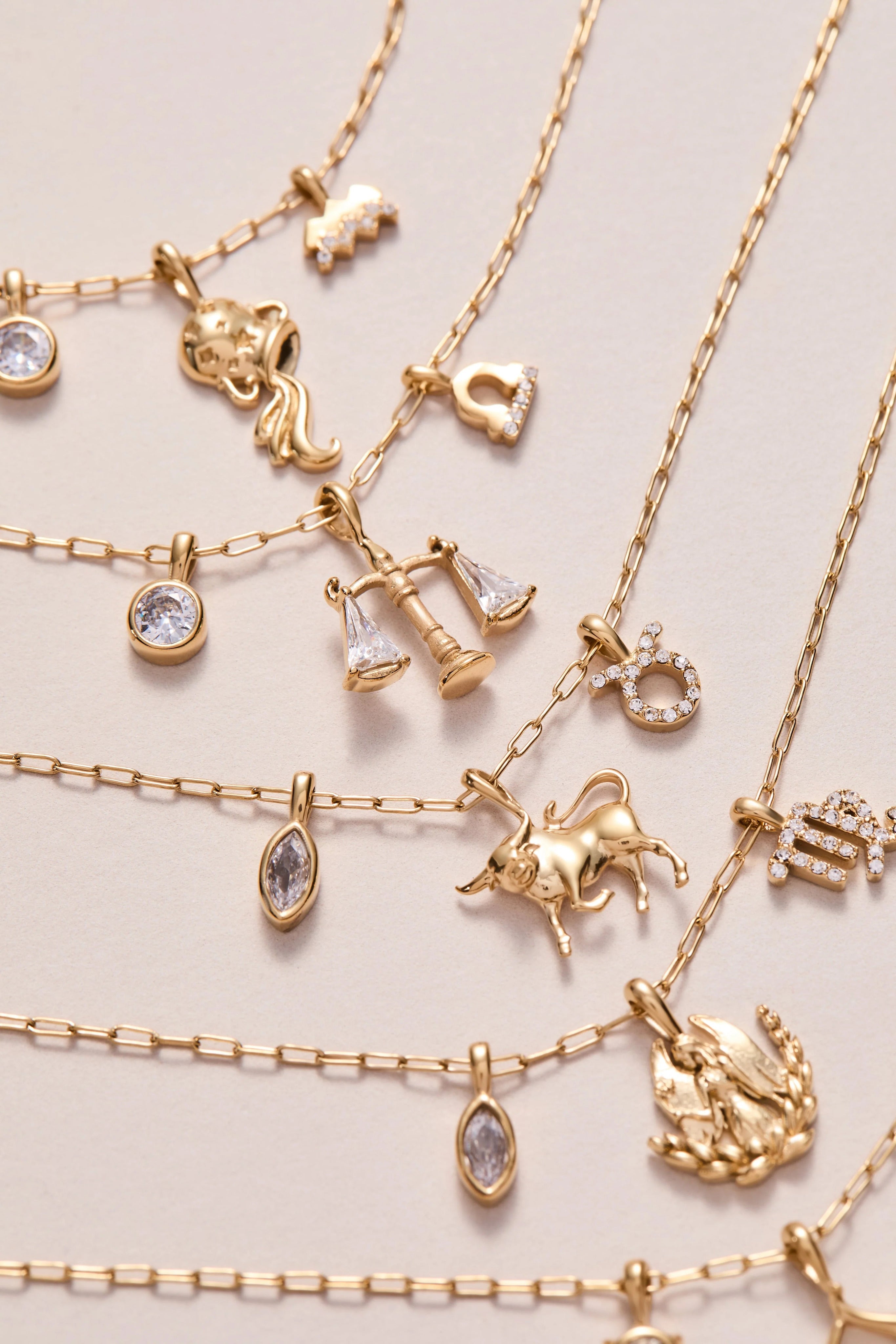 ALEX AND ANI — Aquarius Zodiac Charm Cluster Necklace