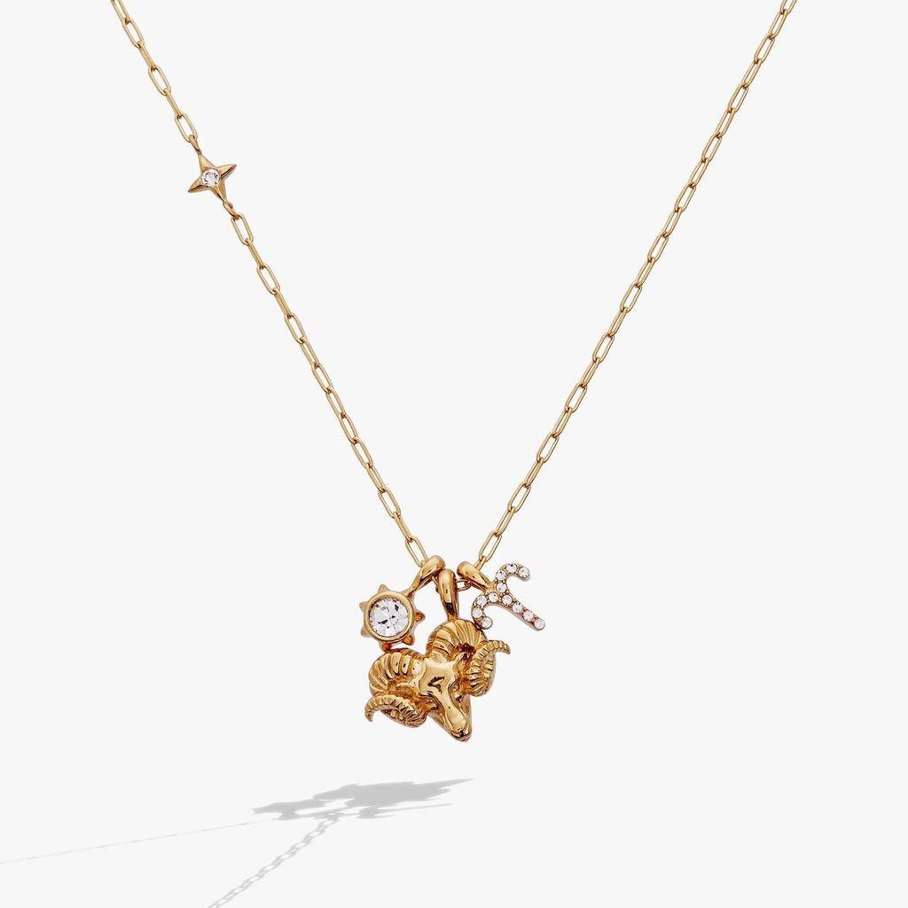 ALEX AND ANI — Aries Zodiac Charm Cluster Necklace