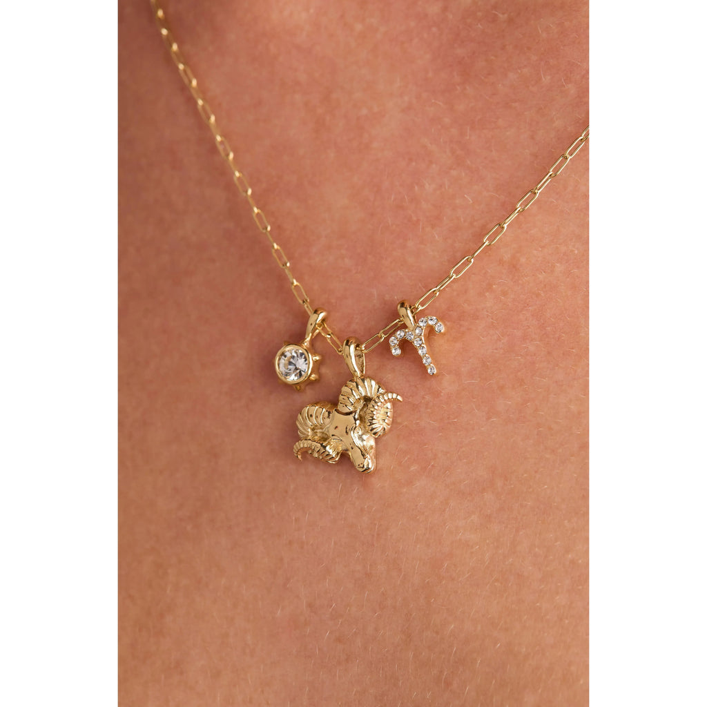 ALEX AND ANI — Aries Zodiac Charm Cluster Necklace