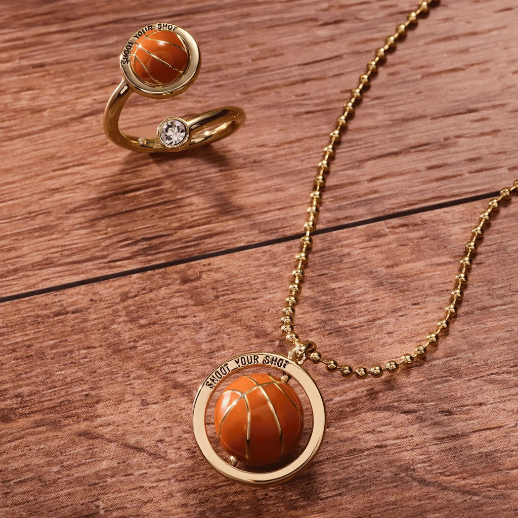 ALEX AND ANI — Basketball Spinner Pendant