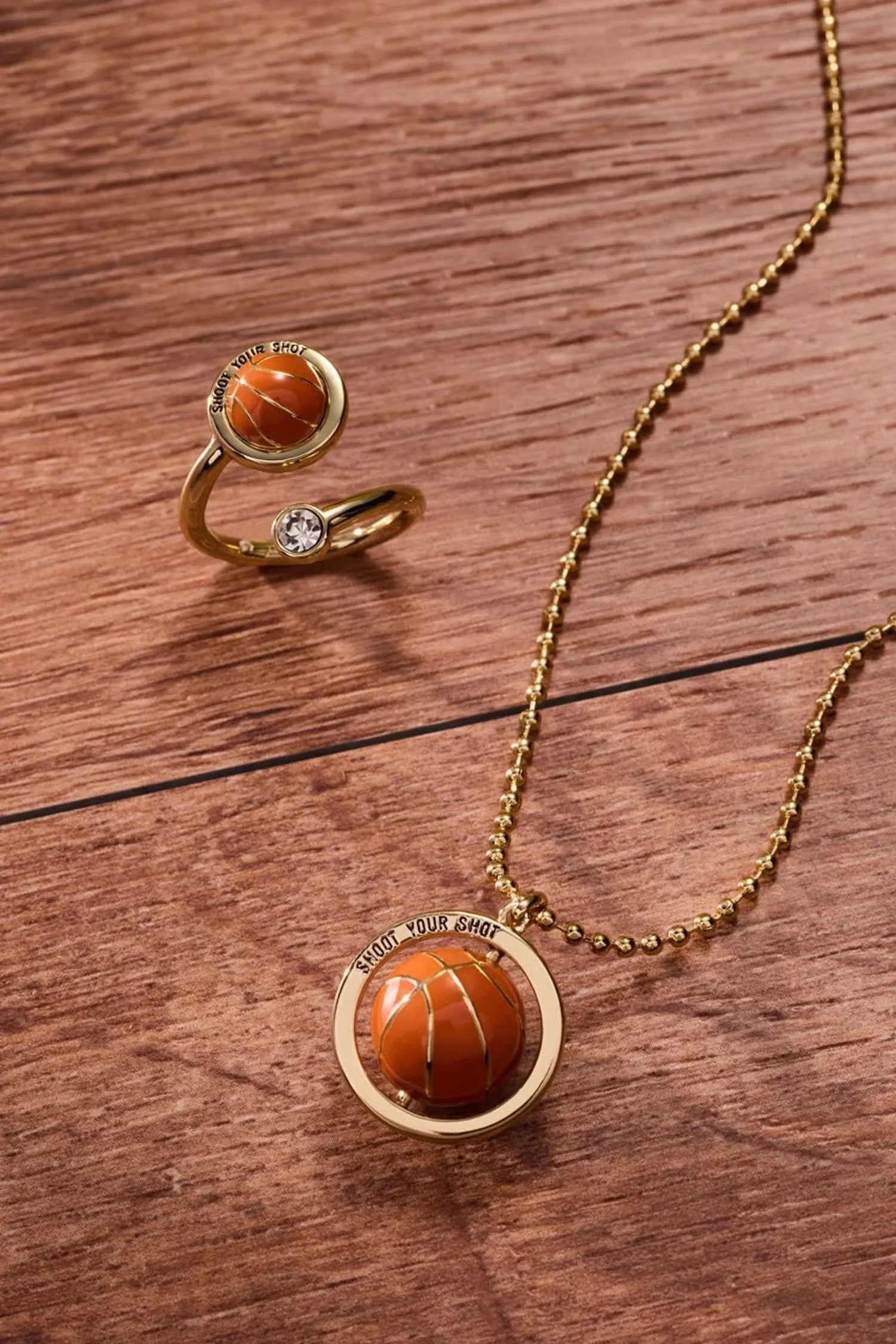 ALEX AND ANI — Basketball Spinner Pendant