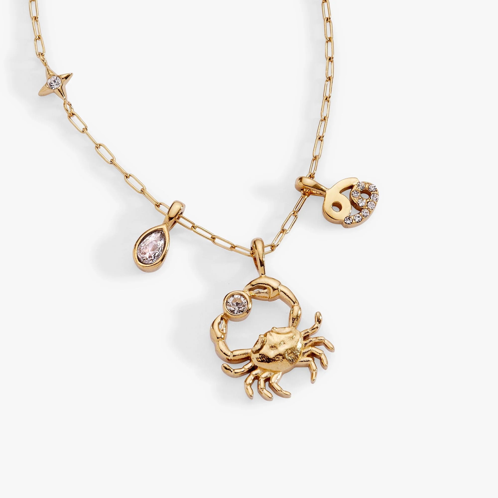 ALEX AND ANI — Cancer Zodiac Charm Cluster Necklace