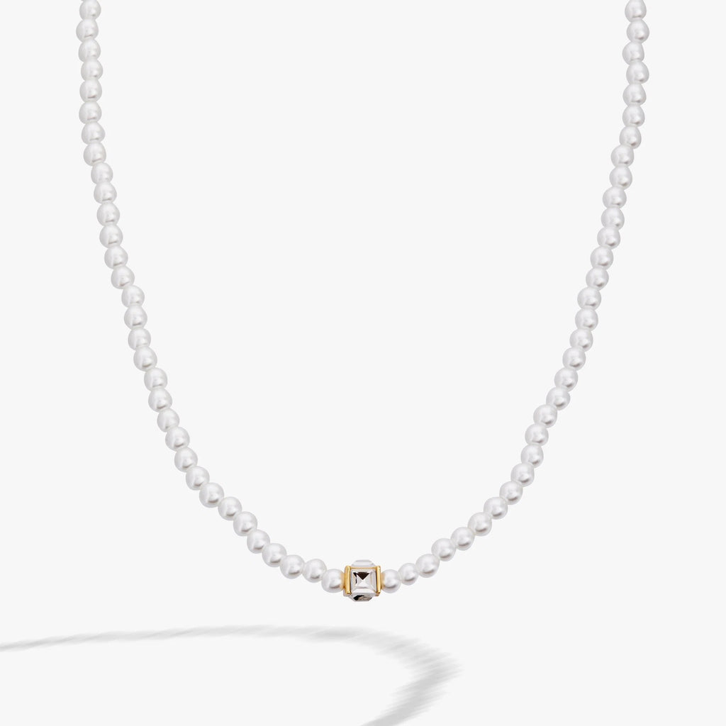 ALEX AND ANI — Crystal and Pearl Beaded Necklace