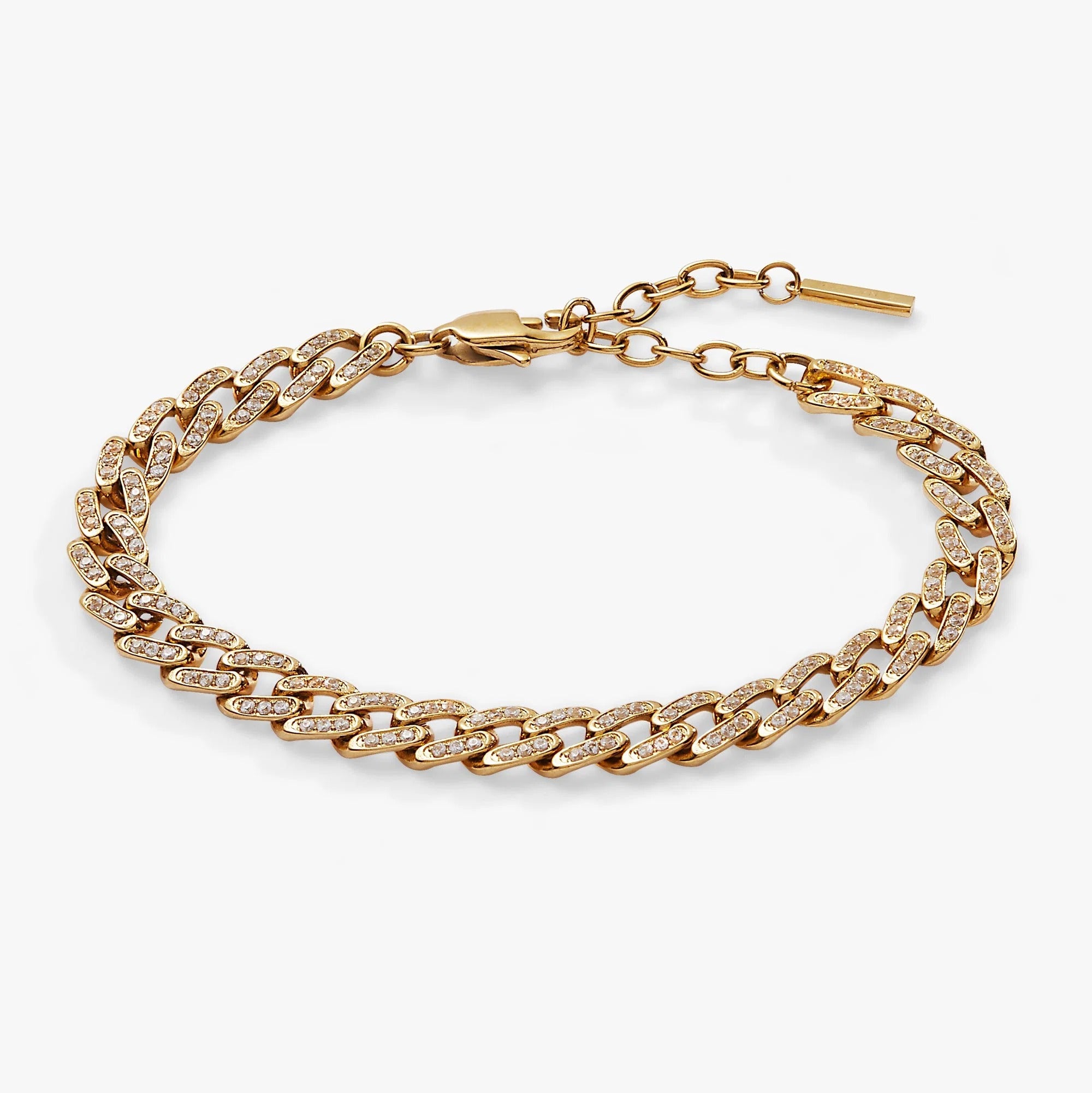 ALEX AND ANI — Crystal Pave Curb Chain Bracelet