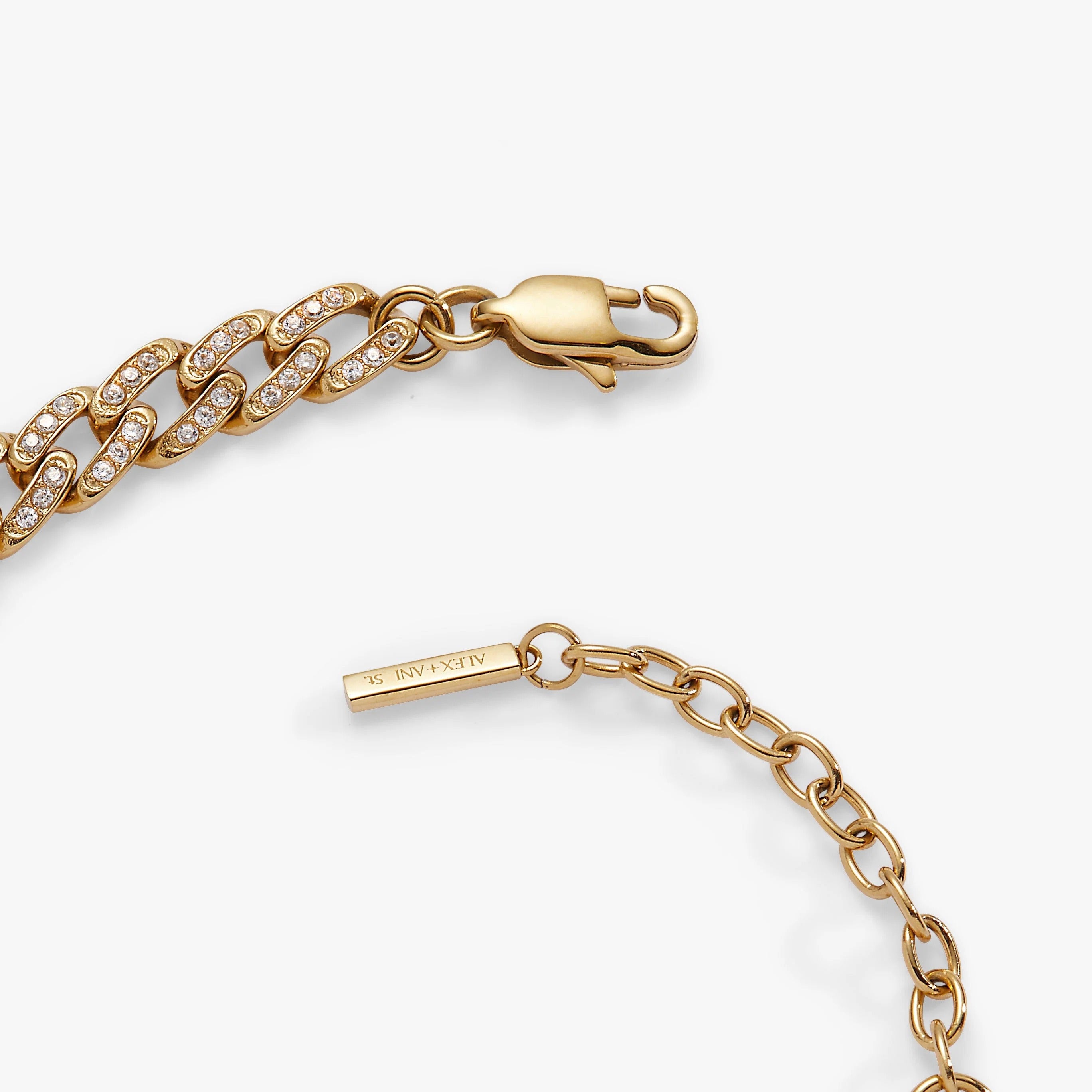 ALEX AND ANI — Crystal Pave Curb Chain Bracelet