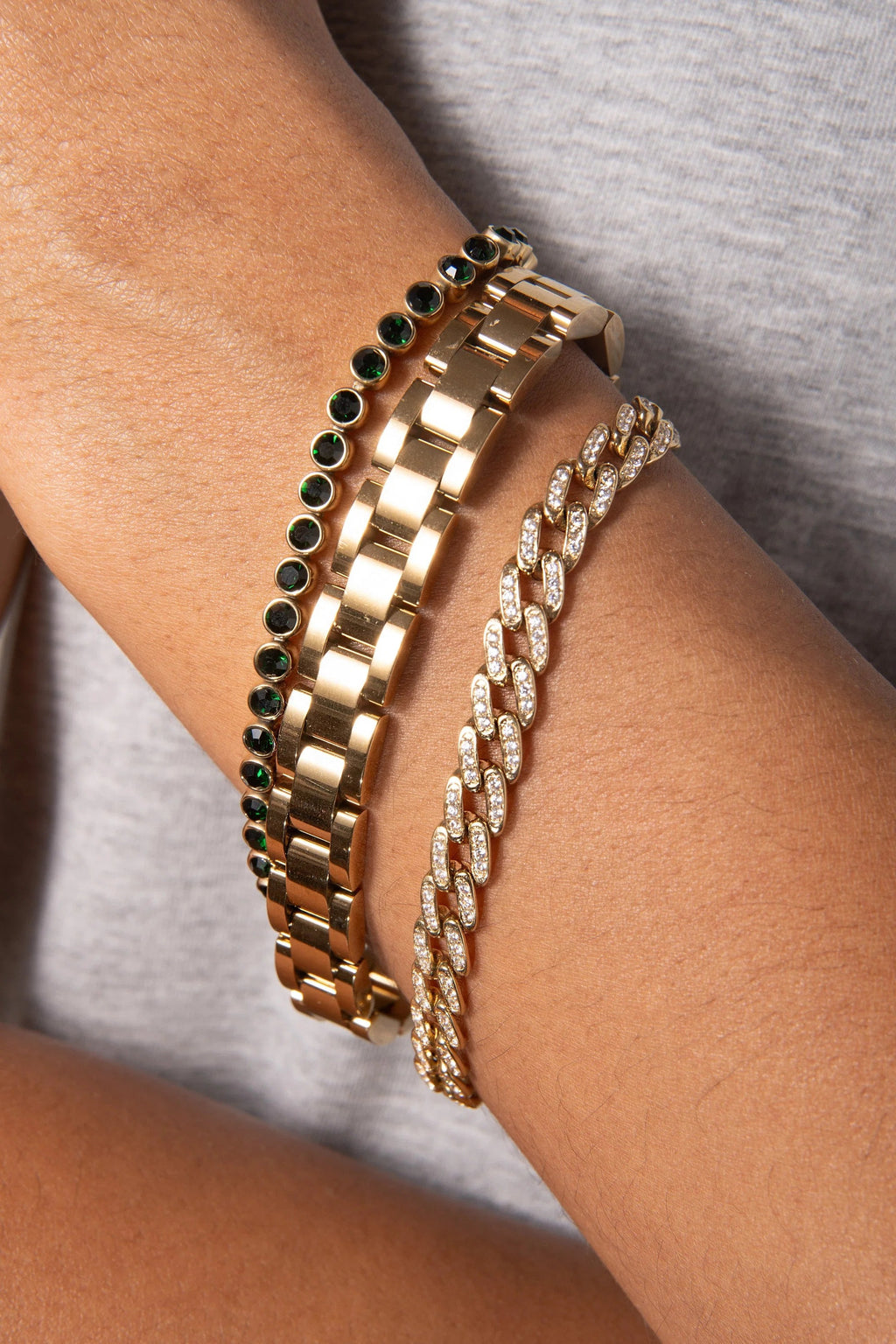ALEX AND ANI — Crystal Pave Curb Chain Bracelet