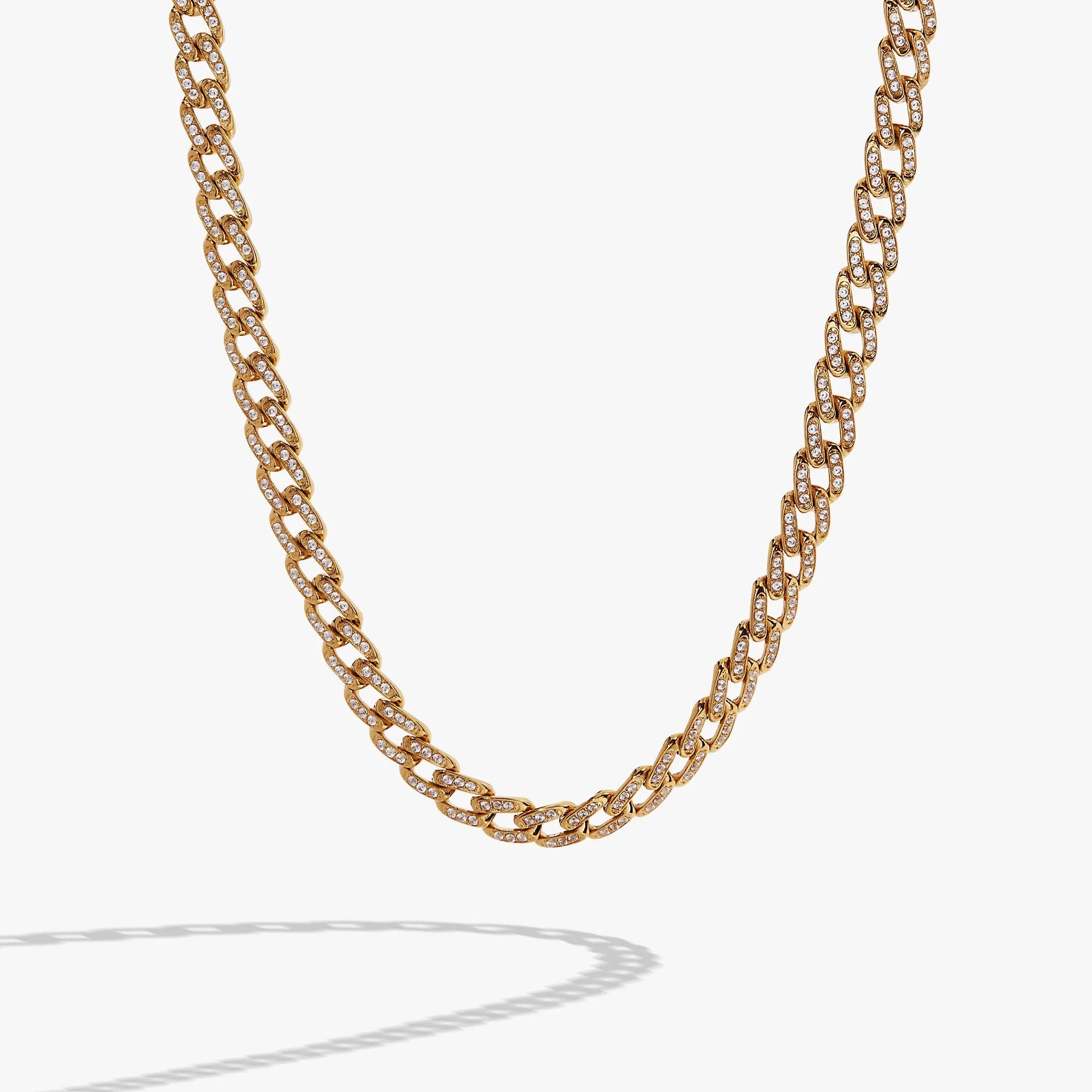 ALEX AND ANI — Crystal Pave Curb Chain Necklace