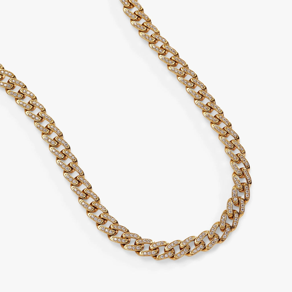 ALEX AND ANI — Crystal Pave Curb Chain Necklace