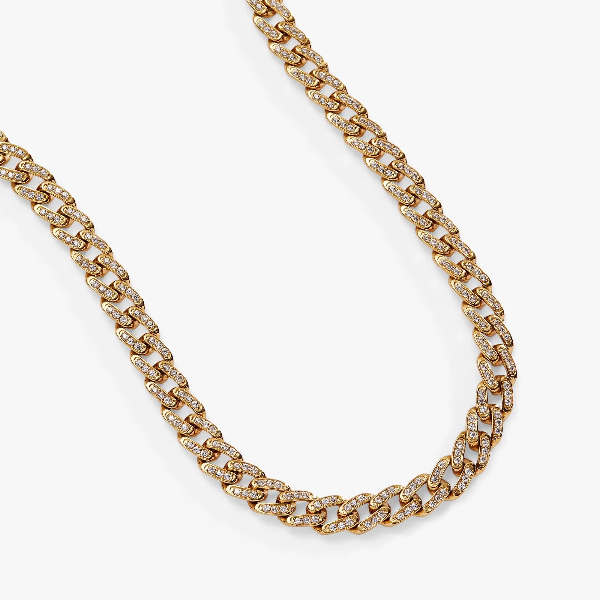 ALEX AND ANI — Crystal Pave Curb Chain Necklace
