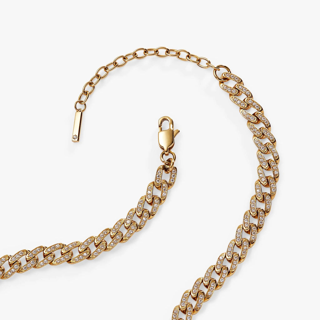 ALEX AND ANI — Crystal Pave Curb Chain Necklace