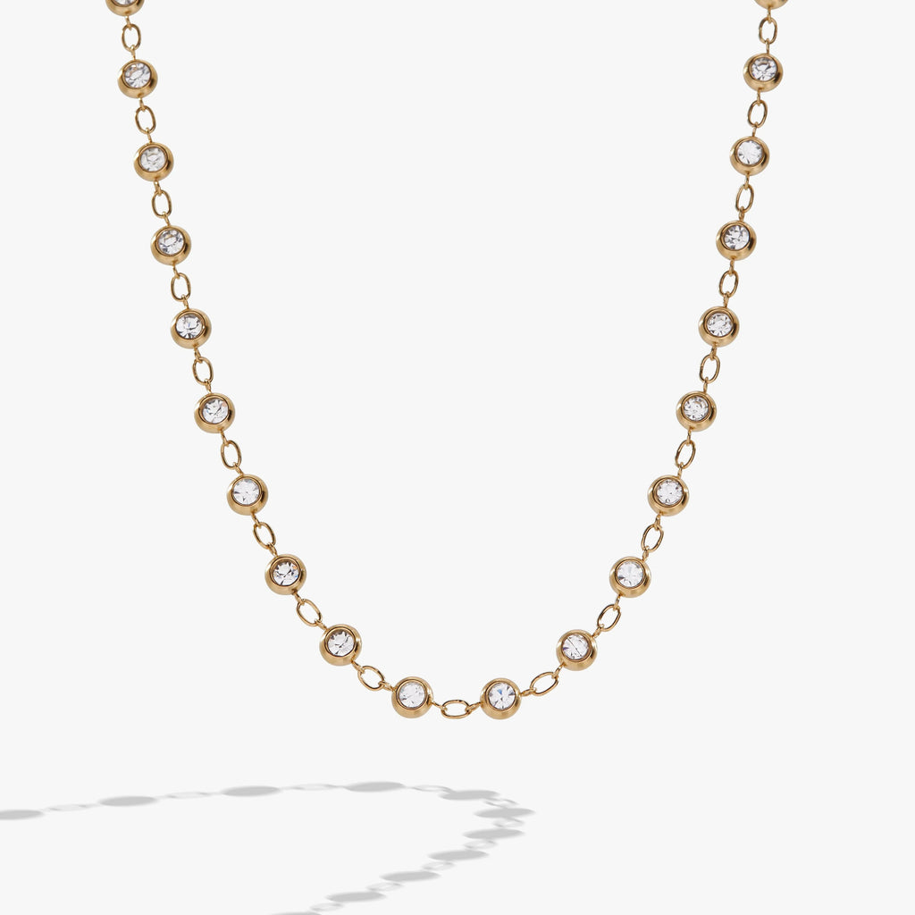 ALEX AND ANI — Crystal Pebble Chain Necklace