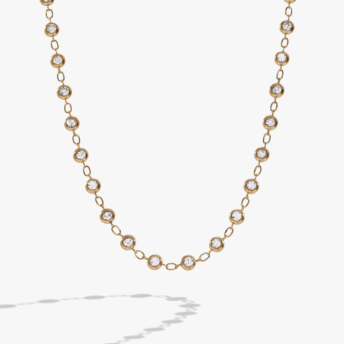 ALEX AND ANI — Crystal Pebble Chain Necklace