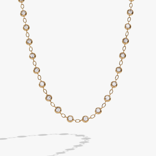 ALEX AND ANI — Crystal Pebble Chain Necklace