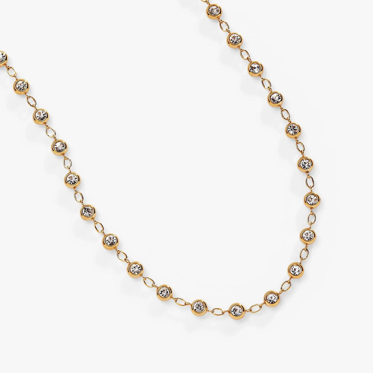 ALEX AND ANI — Crystal Pebble Chain Necklace
