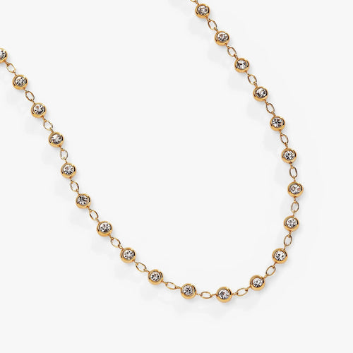 ALEX AND ANI — Crystal Pebble Chain Necklace