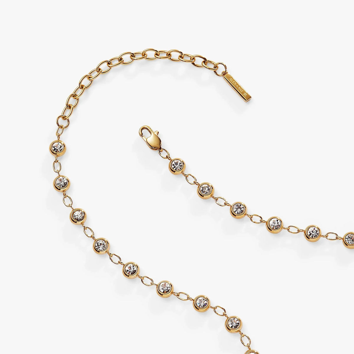 ALEX AND ANI — Crystal Pebble Chain Necklace
