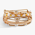 ALEX AND ANI — Daisy Flower Beaded Bangle Set of 5