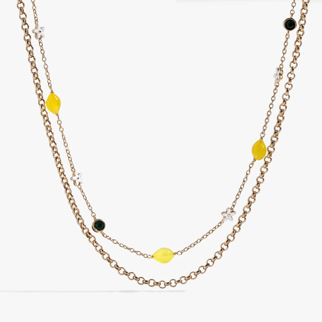 ALEX AND ANI — Double-Layer Lemon Necklace