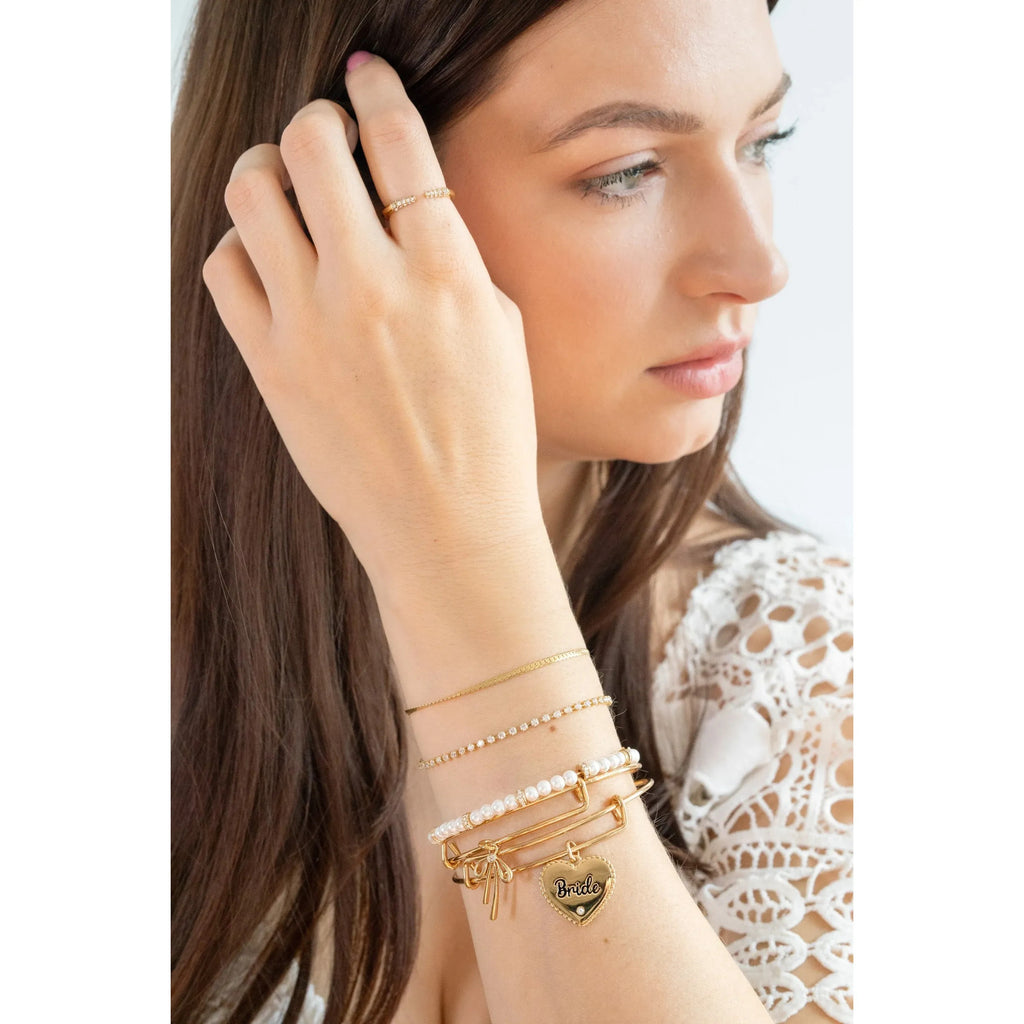 ALEX AND ANI — Double Strand Crystal Tennis Chain Bracelet