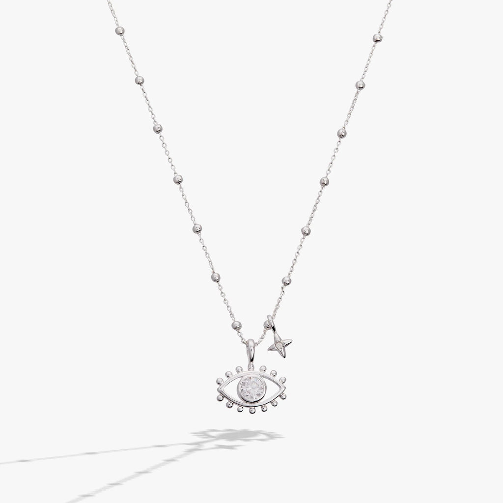 ALEX AND ANI — Evil Eye Duo Charm Necklace