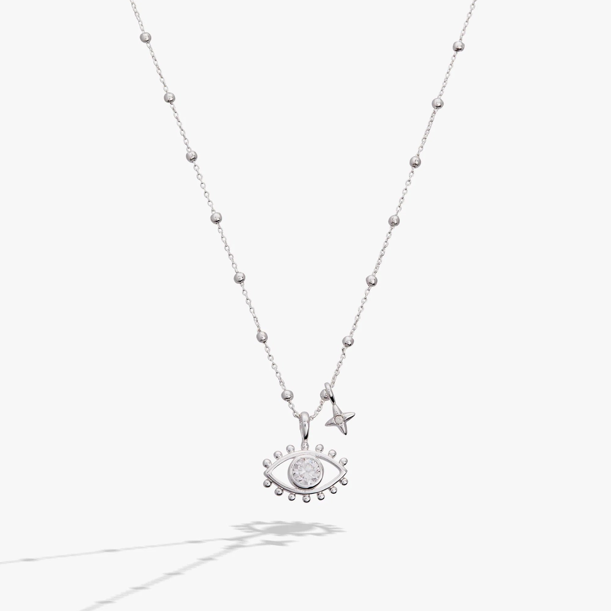 ALEX AND ANI — Evil Eye Duo Charm Necklace