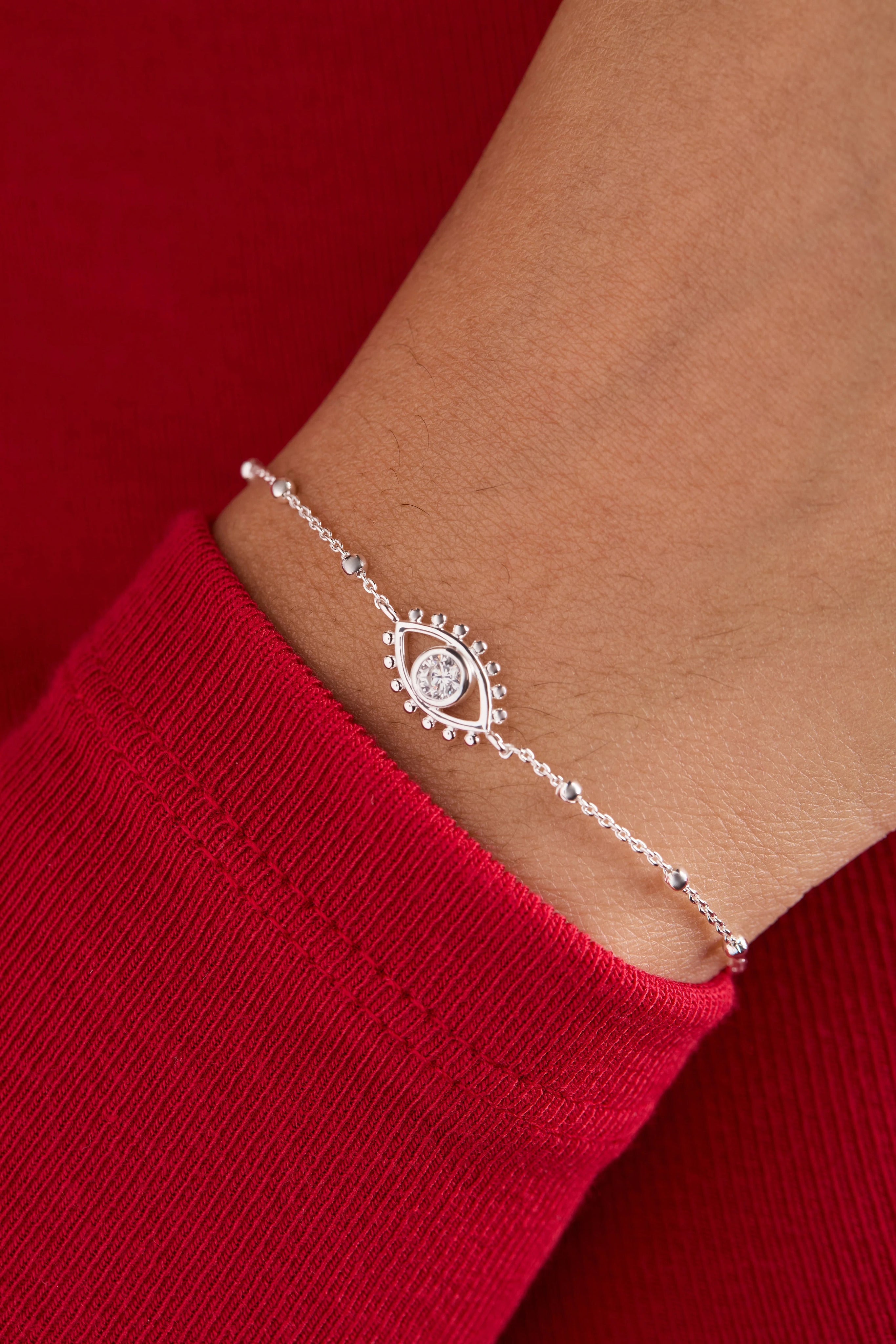 ALEX AND ANI — Evil Eye Inline Bracelet