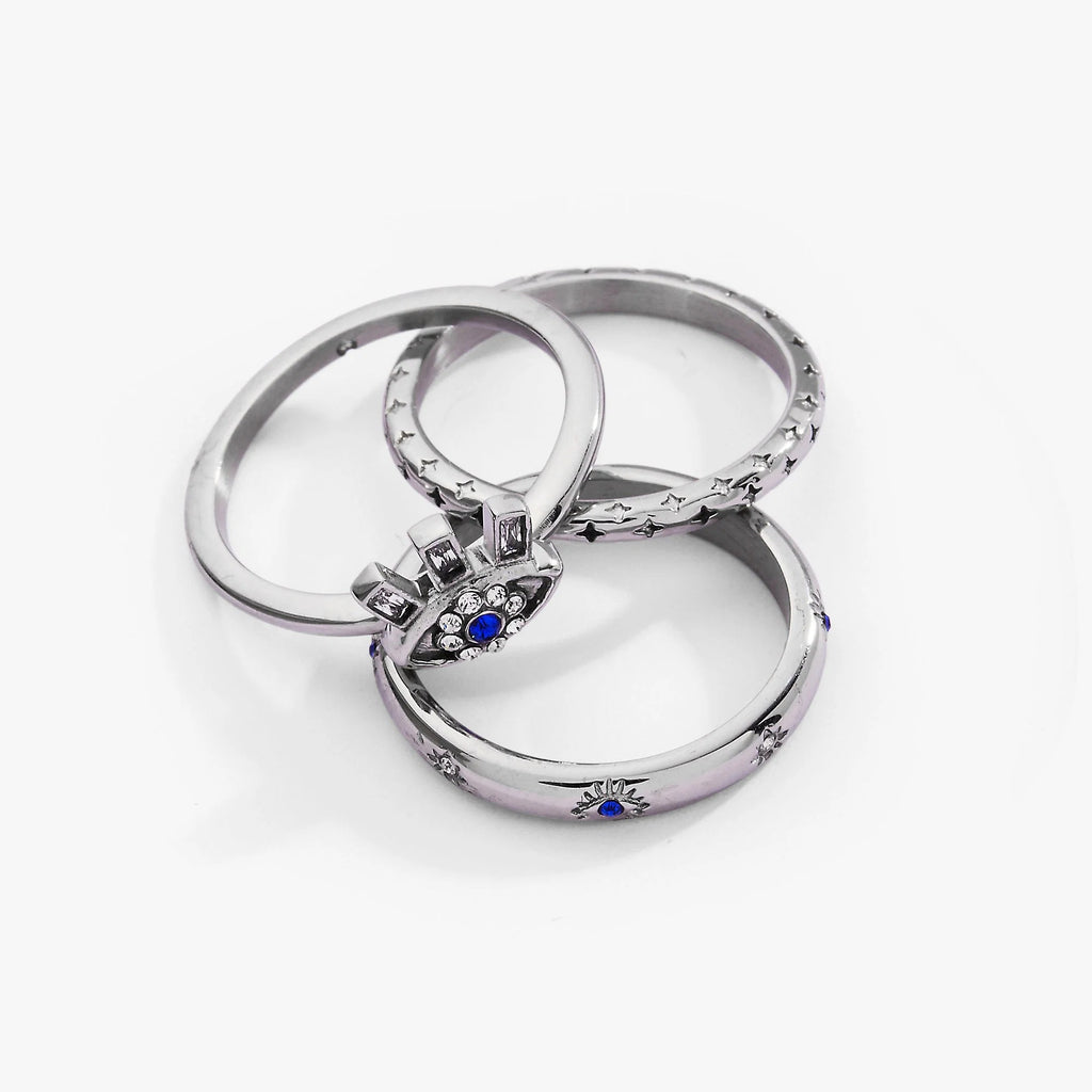 ALEX AND ANI — Evil Eye Stacking Ring Set of 3