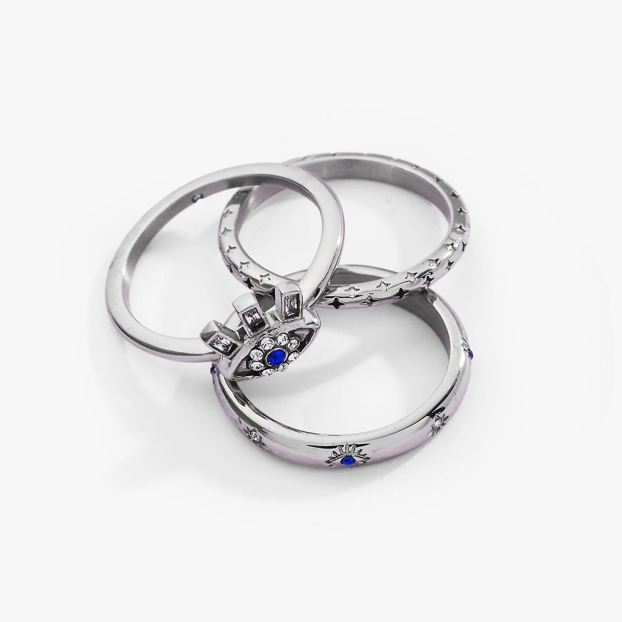 ALEX AND ANI — Evil Eye Stacking Ring Set of 3