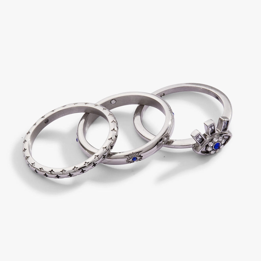 ALEX AND ANI — Evil Eye Stacking Ring Set of 3